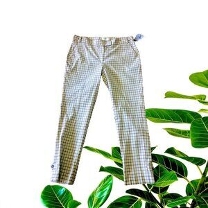 NWT JOE FRESH CROPPED SKINNY ANKLE PLAID PANTS SIZE 8